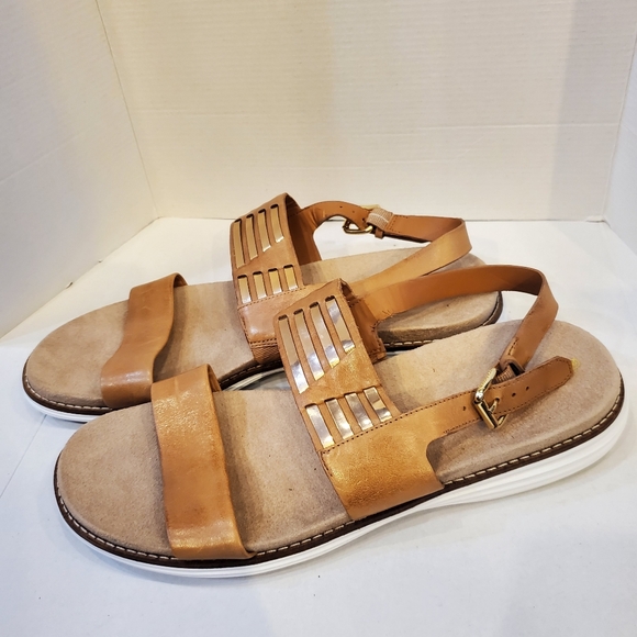 Cole Haan Shoes - Leather Cole Haan Original Grand Tan Strappy Sandals Sz 9
